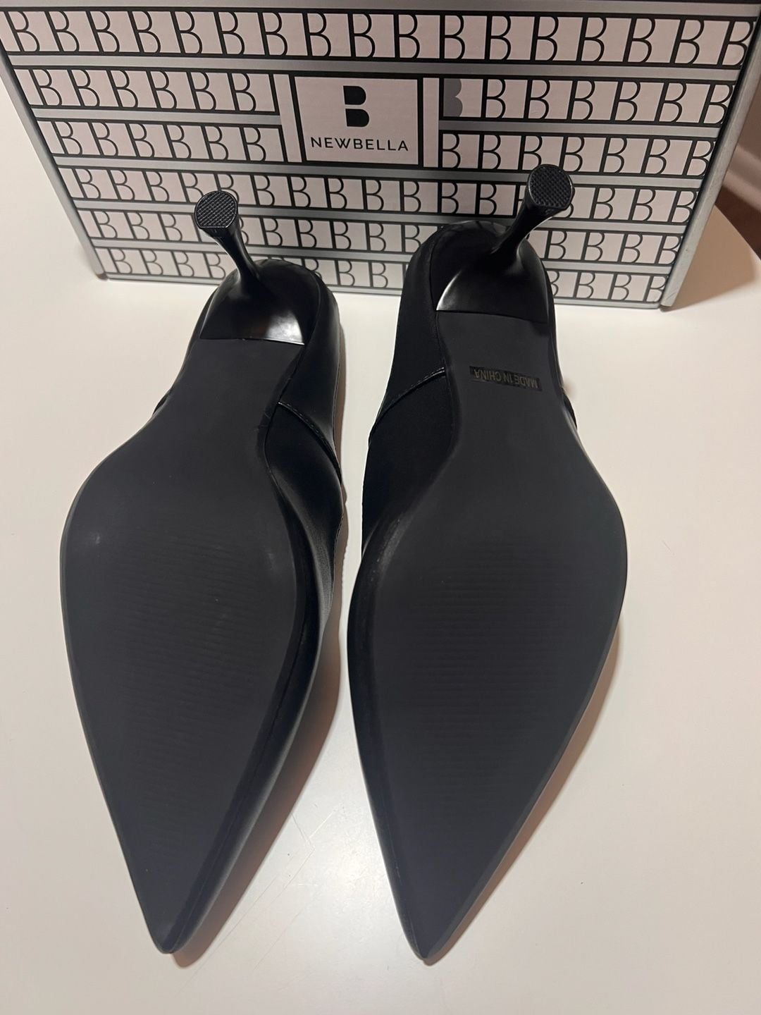 Newbella Black Kitten Heel Slingback Pumps with Buckle Size 8 W Corporate Chic 5