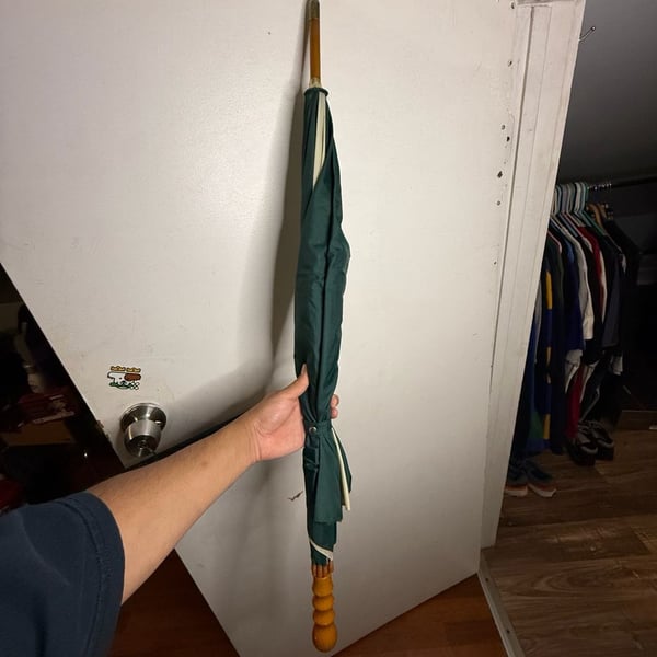 Polo Ralph Lauren Vintage Green and White Golf Umbrella