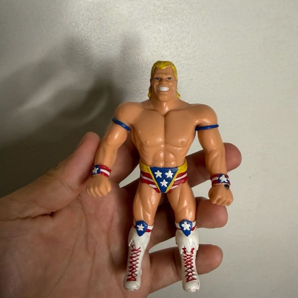 WWF WWE Lex Luger Bend Ems Series 1 Wrestling Action Figure Just Toys 1994