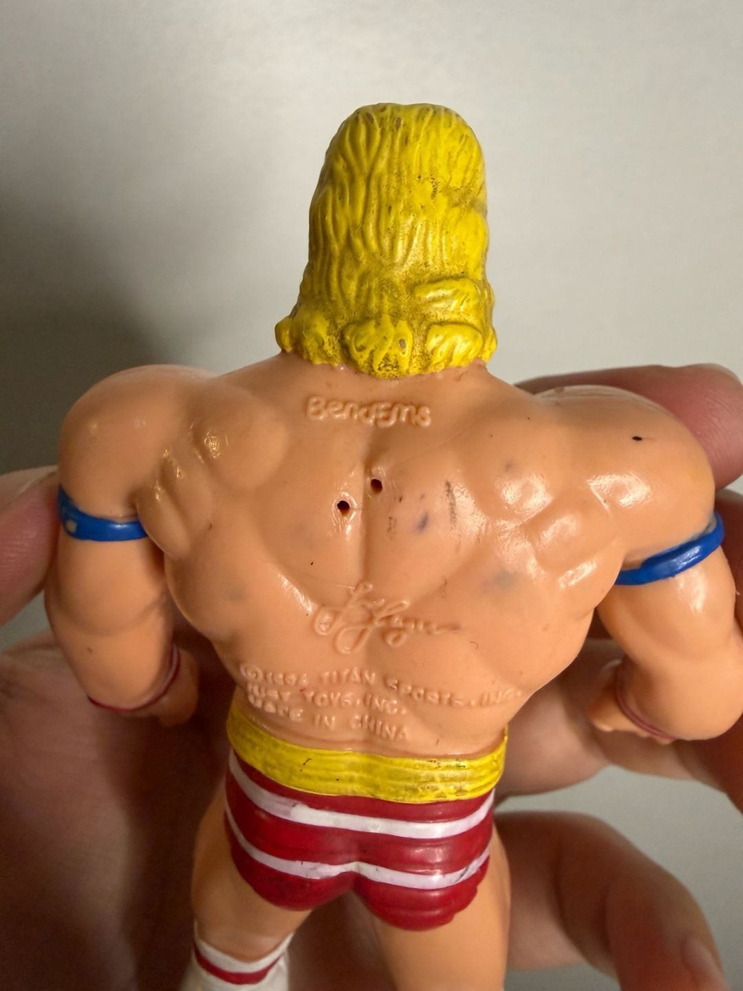 WWF WWE Lex Luger Bend Ems Series 1 Wrestling Action Figure Just Toys 1994 6