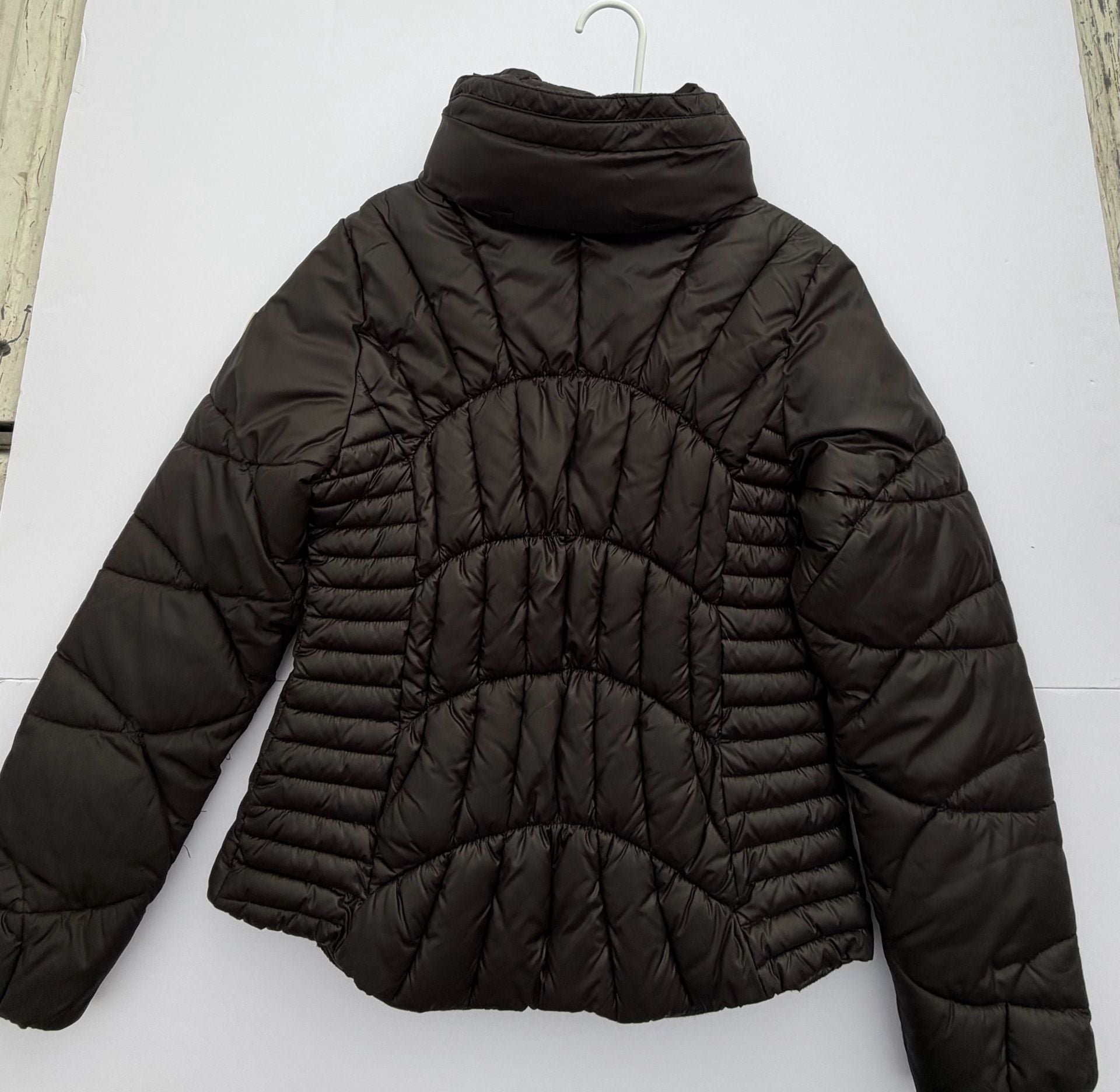 Guess Women's Dark Brown Quilted Puffer Jacket Full Zip Size S 5