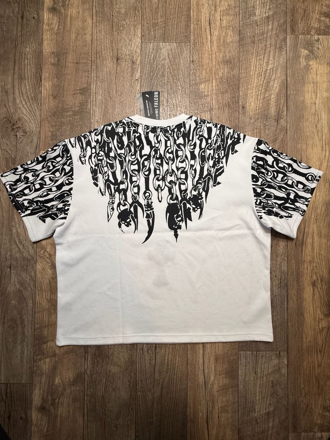 Stone Falcon Chain and Skull Graphic Short Sleeve T-Shirt Size XL 5