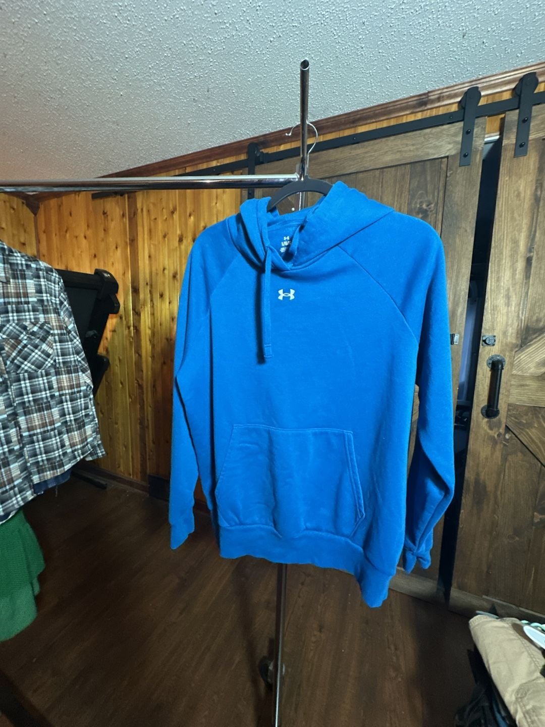 Under Armour Rival Fleece Blue Hoodie Sweatshirt Large 2