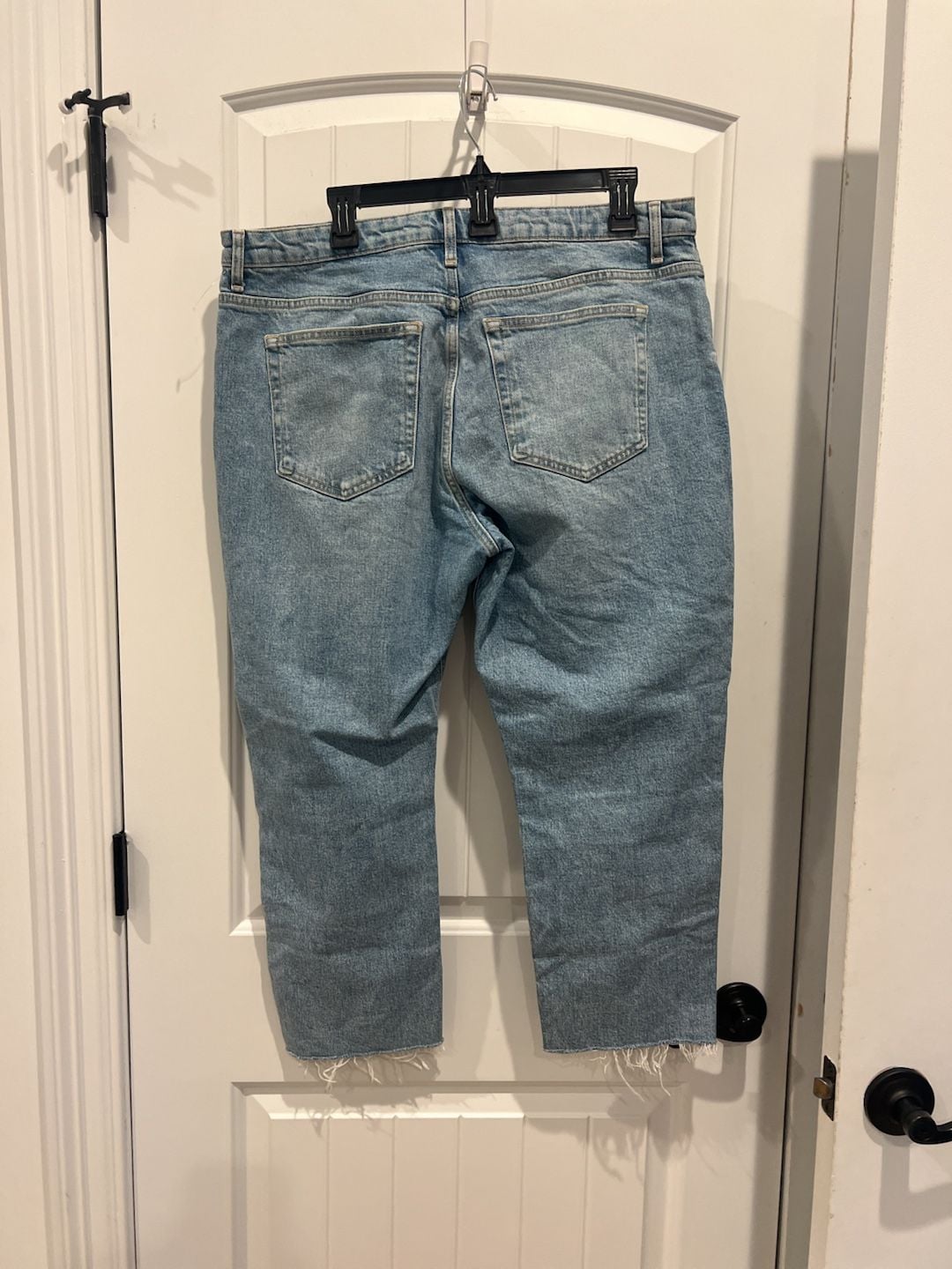 TopShop Womens Sz 36 Original Straight Fit Cropped Distressed Jeans 10