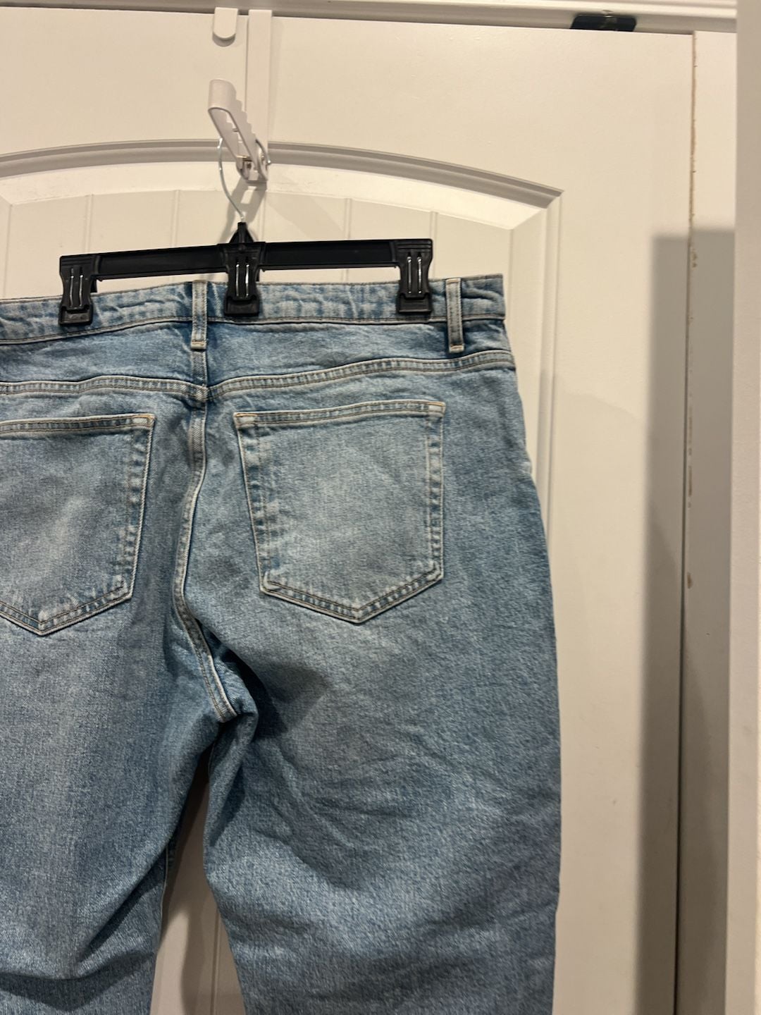 TopShop Womens Sz 36 Original Straight Fit Cropped Distressed Jeans 11