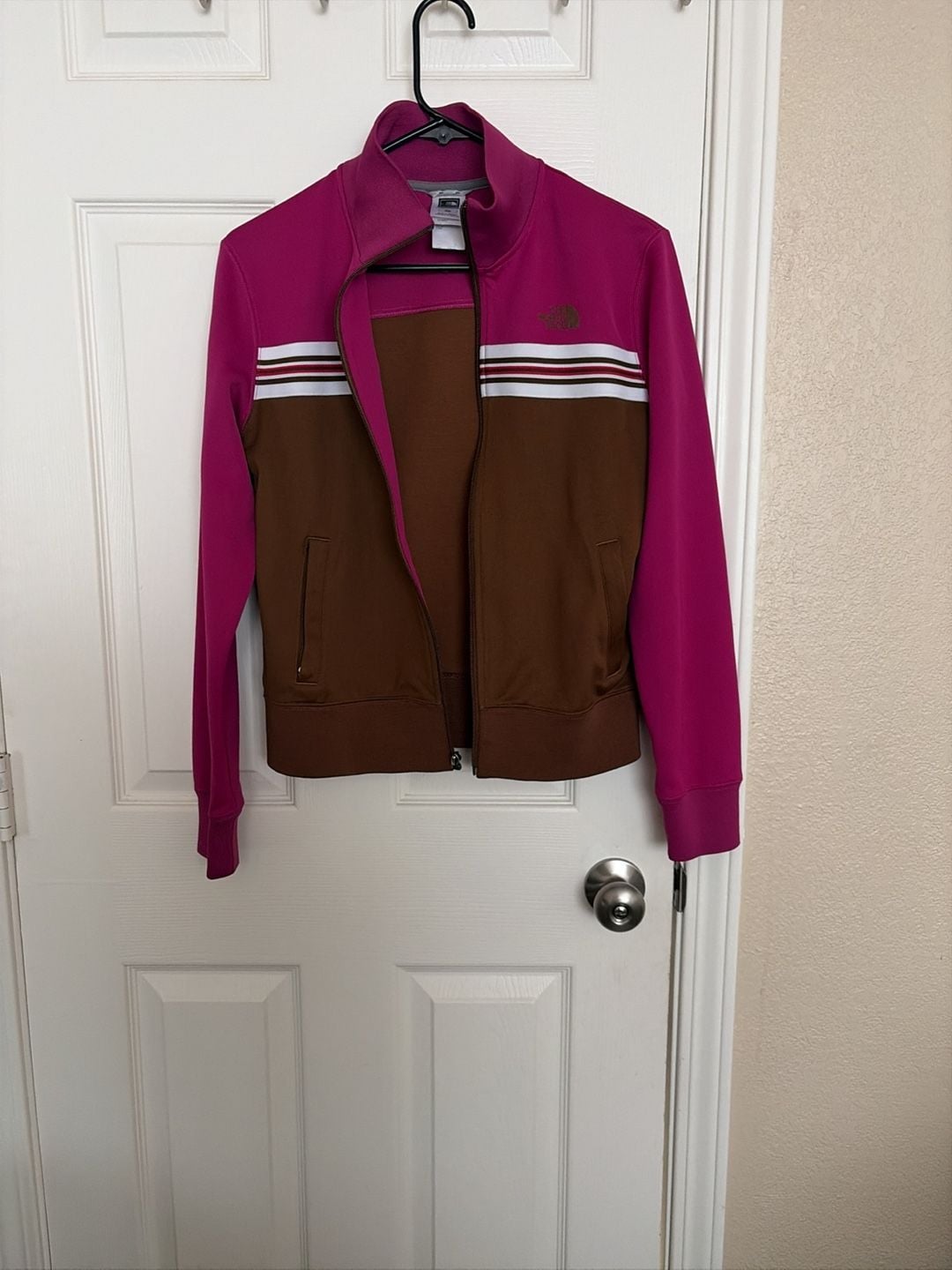 The North Face A5 Series Full-Zip Track Jacket Brown Pink Women's Medium 2