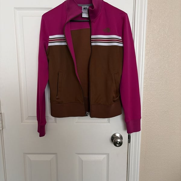 The North Face A5 Series Full-Zip Track Jacket Brown Pink Women's Medium
