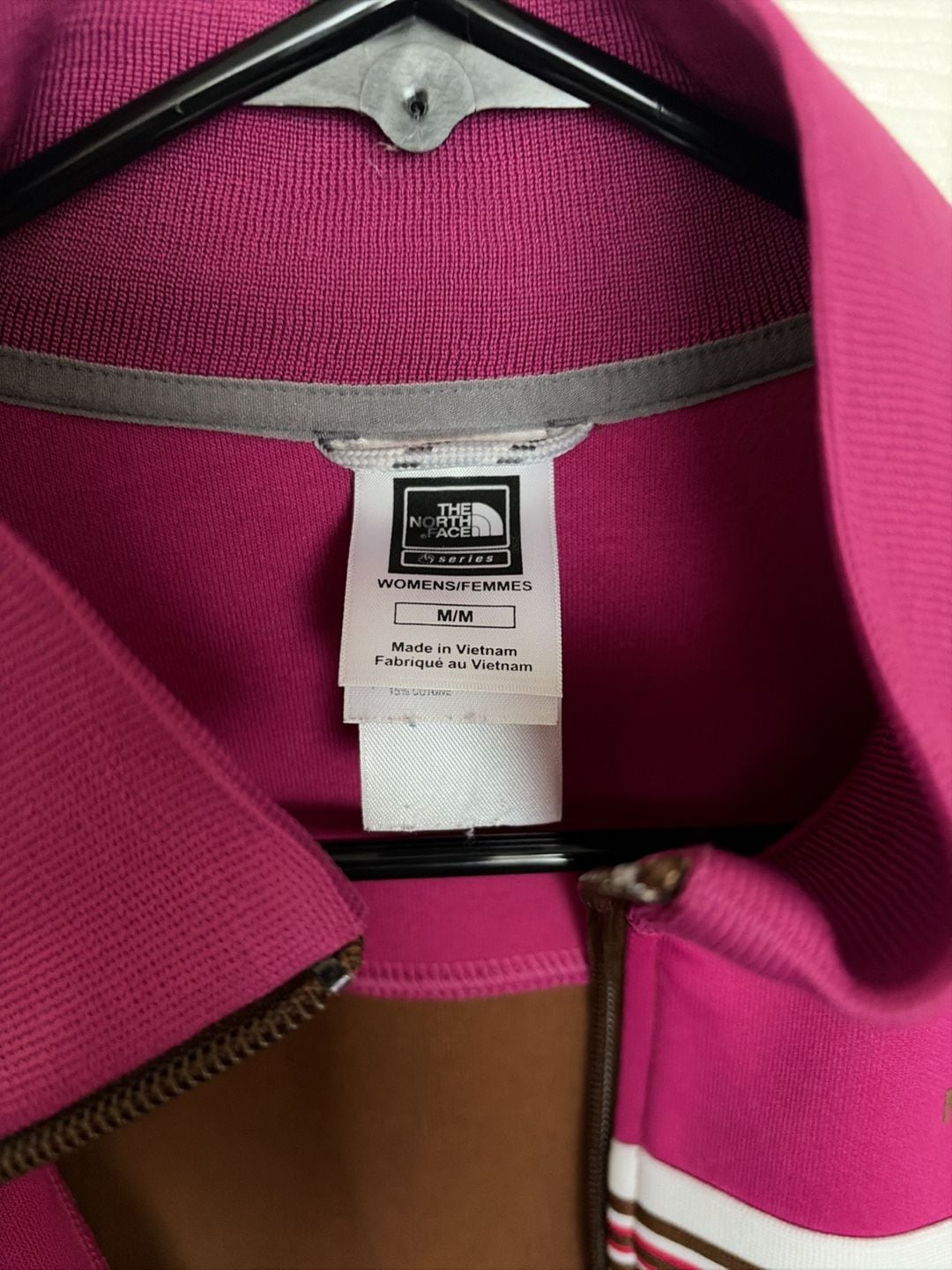 The North Face A5 Series Full-Zip Track Jacket Brown Pink Women's Medium 4