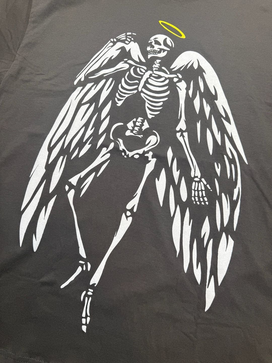Launder Blessed Art Thou Skeleton Angel Graphic T-Shirt 2XL 3