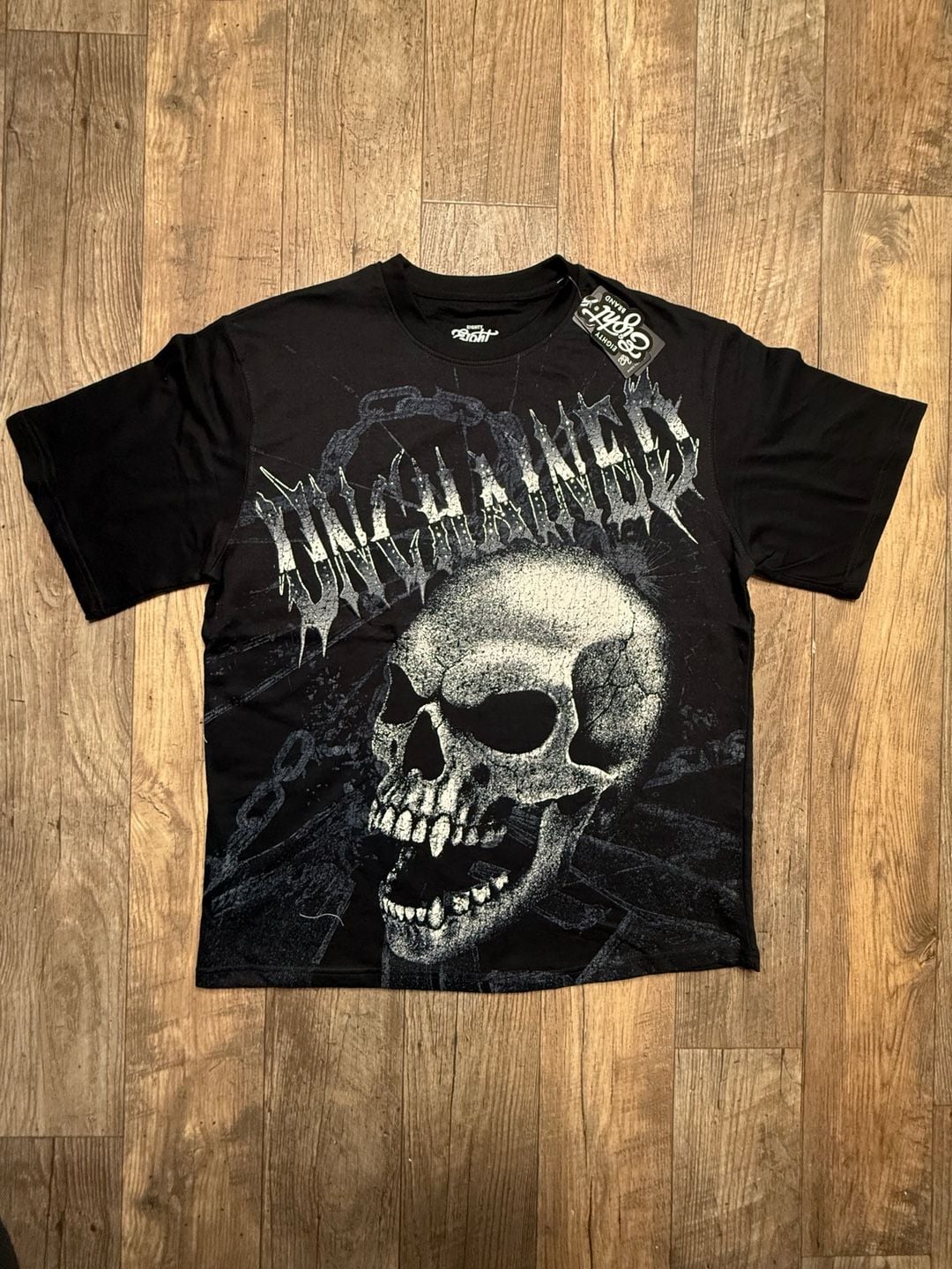 Eighty Eight Brand Black Unchained Rhinestones Boxy T-Shirt 2