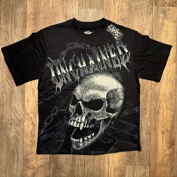 Eighty Eight Brand Black Unchained Rhinestones Boxy T-Shirt