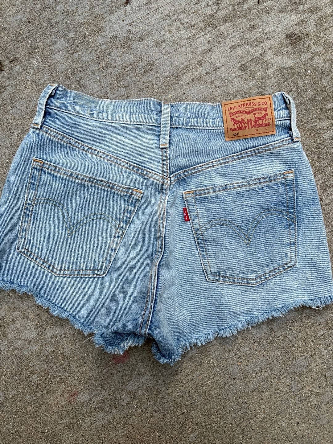 Levi's 501 Original Fit High Rise Button Fly Denim Cut Off Shorts Size 26 4