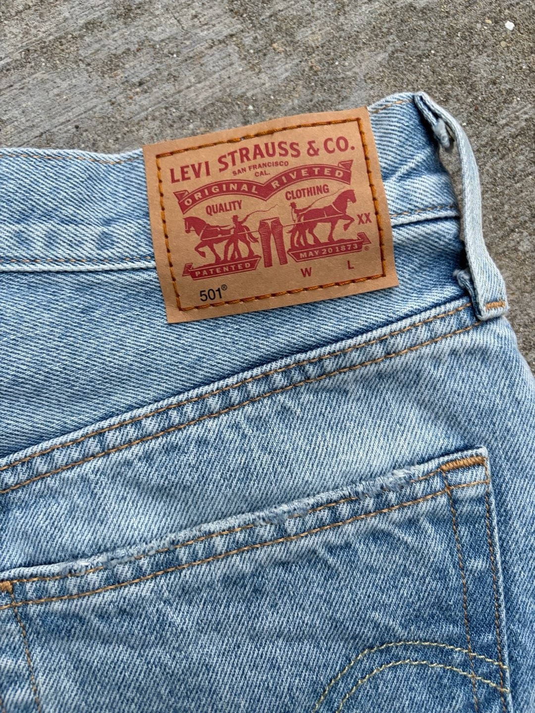 Levi's 501 Original Fit High Rise Button Fly Denim Cut Off Shorts Size 26 5