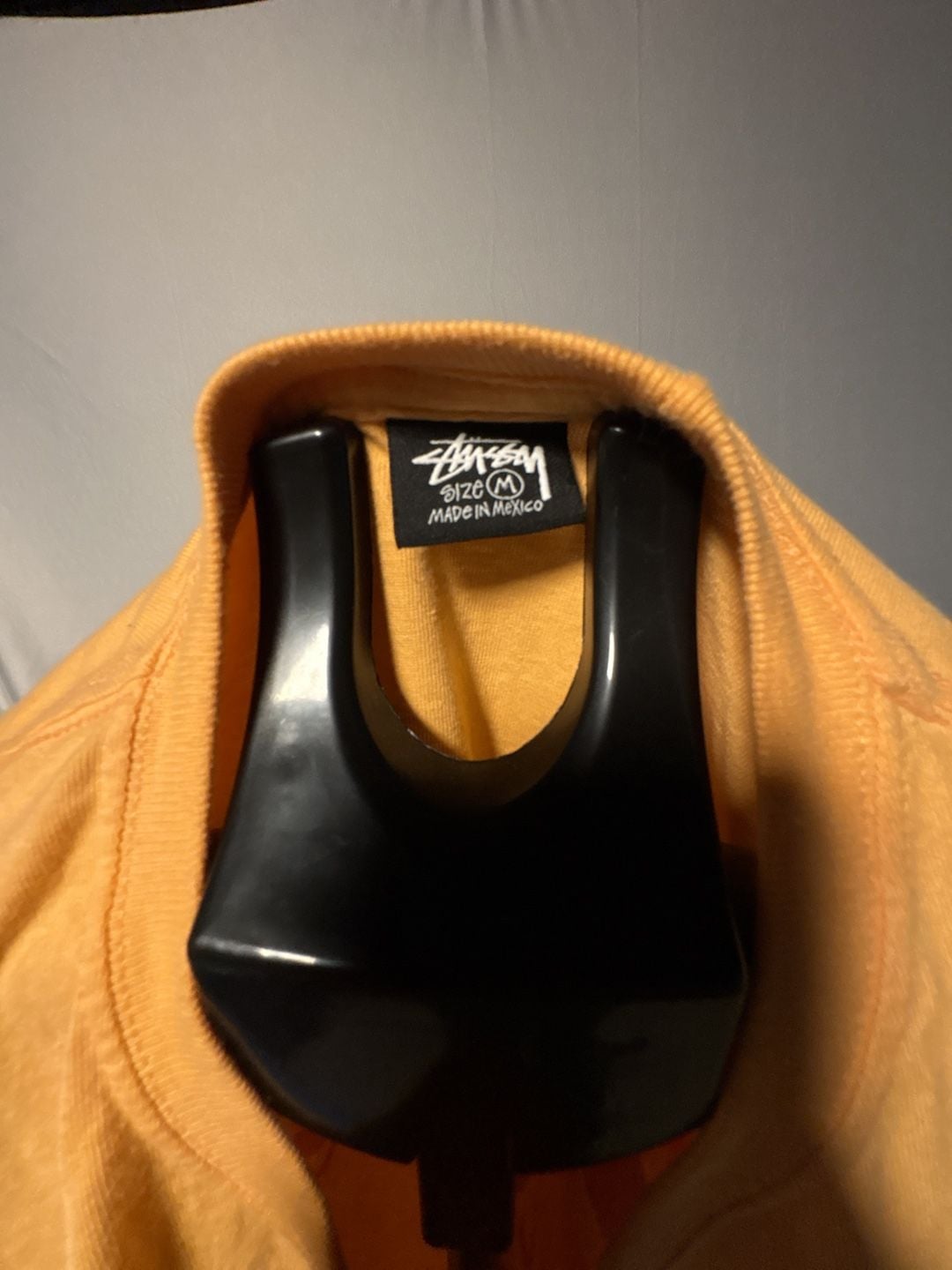 Stussy World Tour Graphic Short Sleeve T-Shirt Yellow Mustard Size M 7
