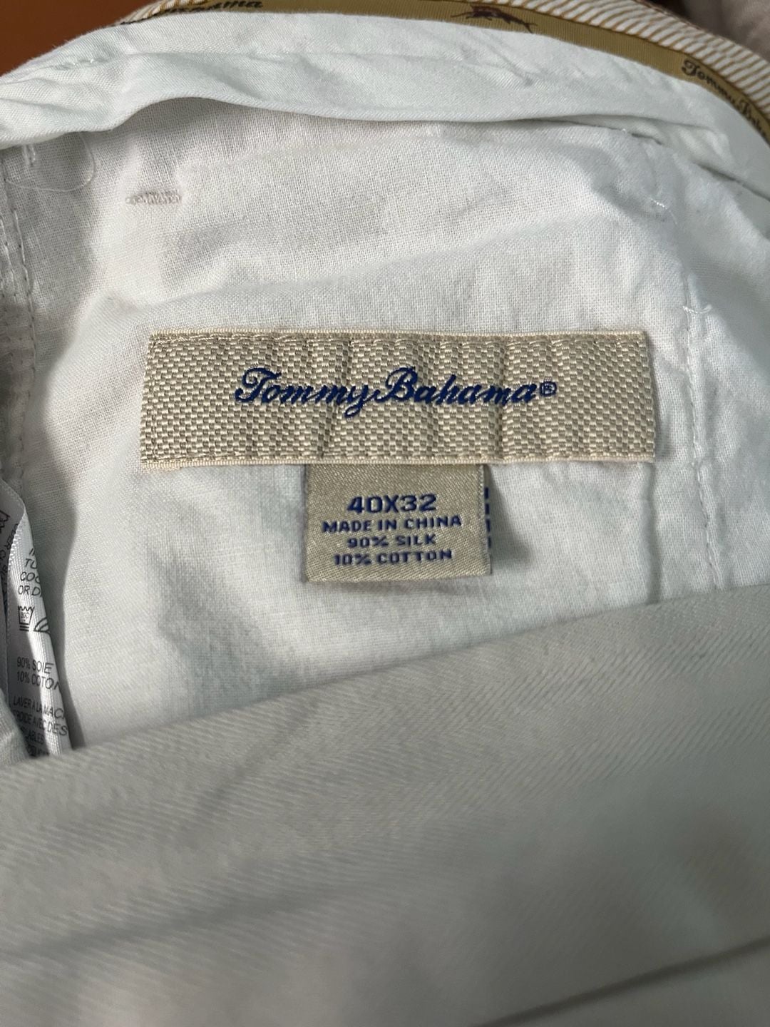Tommy Bahama 40x32 Beige Silk Blend Dress Pants Chinos 3