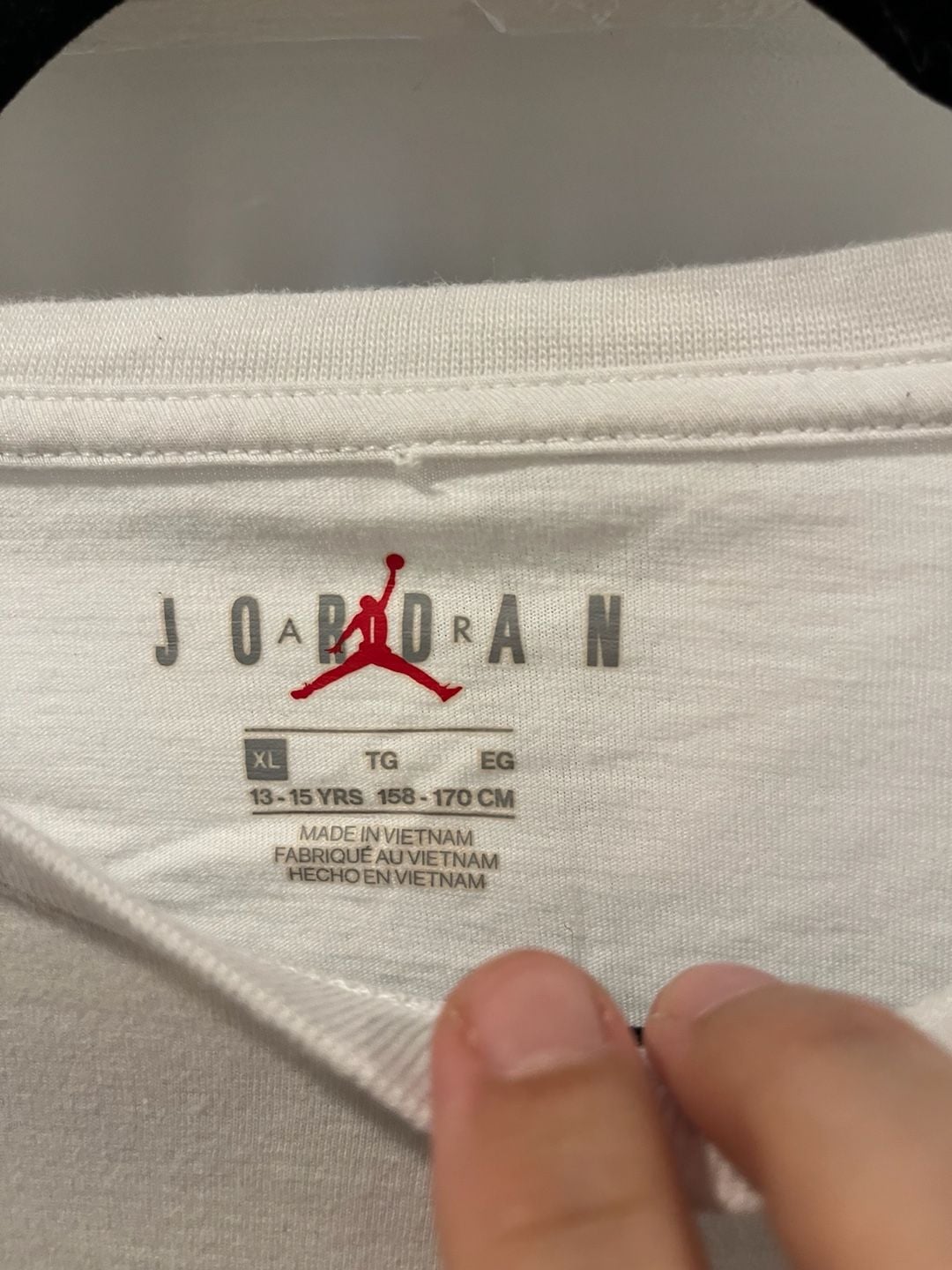 Jordan Jumpman Graphic Logo Colorblock T-Shirt White Blue Yellow Boys XL 4