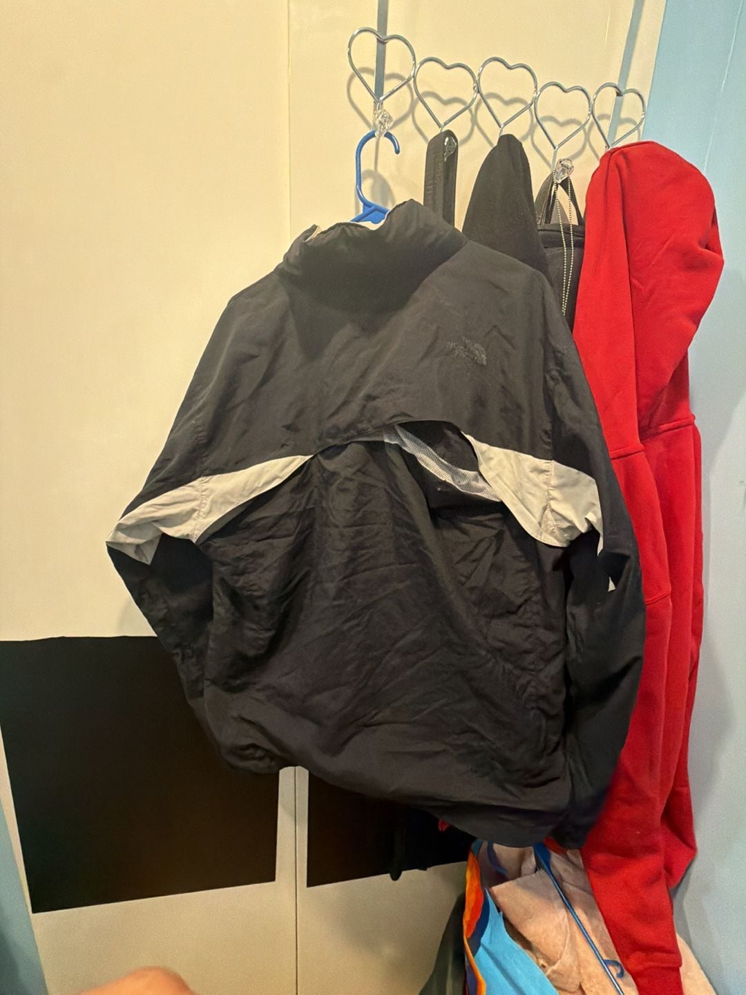 The North Face Men's Black and Gray Windbreaker Jacket with Hood 3