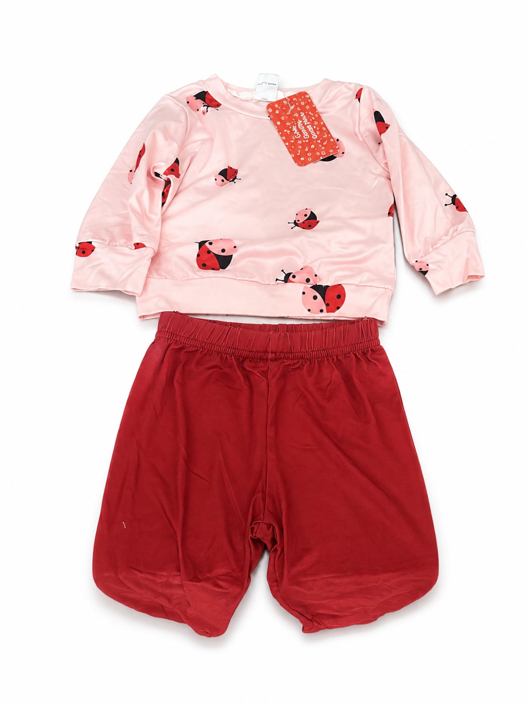 Potpat Kids Bow Graphic Tee and Shorts Set 2