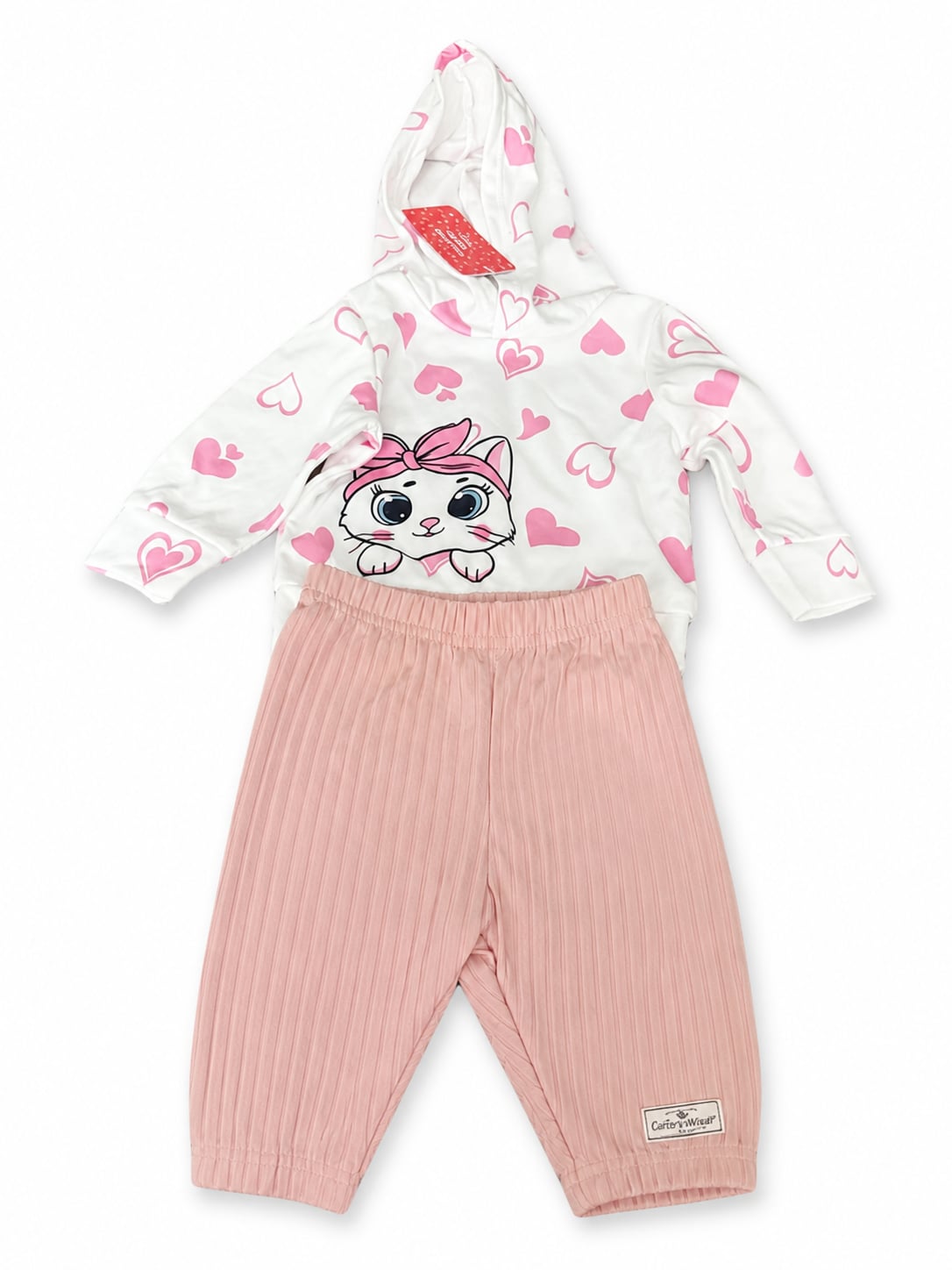Potpat Kids Bow Graphic Tee and Shorts Set 5