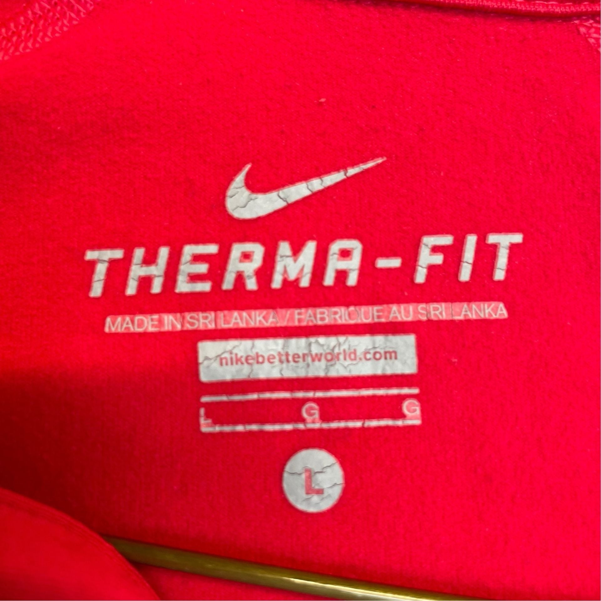 Nike Therma-FIT 1/4 Zip Pullover Red Women’s Large Athletic Running Top 5