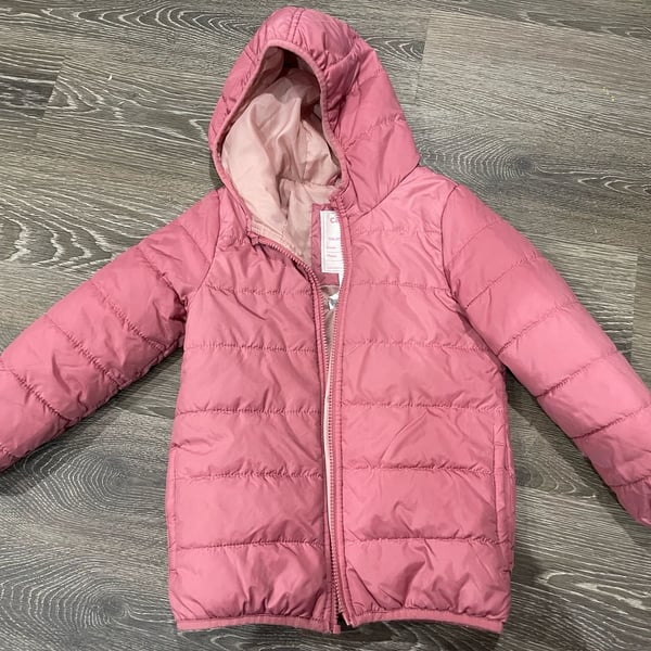 Carter's Girls Puffer Jacket, Size M/5-6, Pink