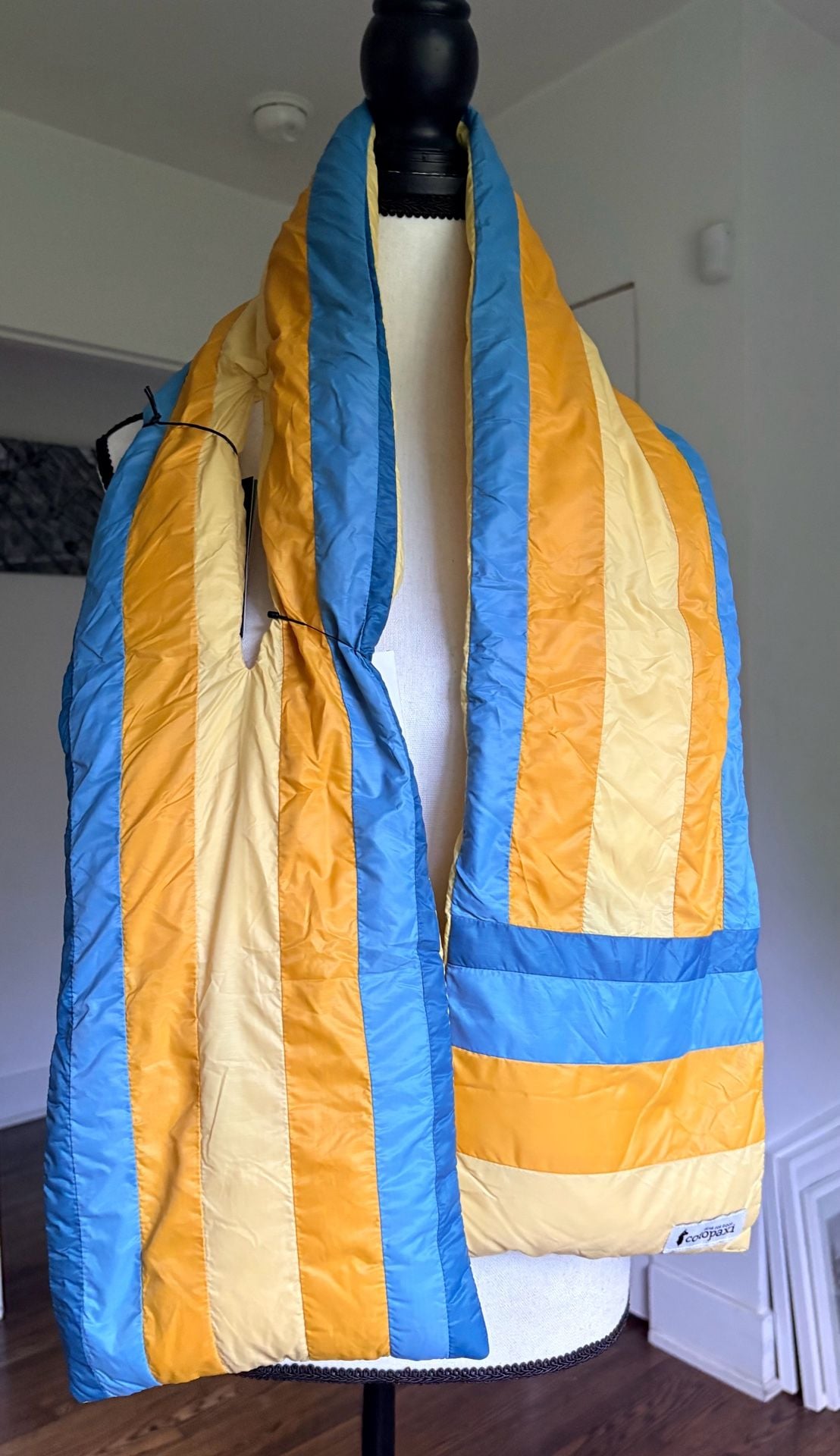 Cotopaxi Fuego Down Scarf Unisex Wheat Stripes New With Tags 2