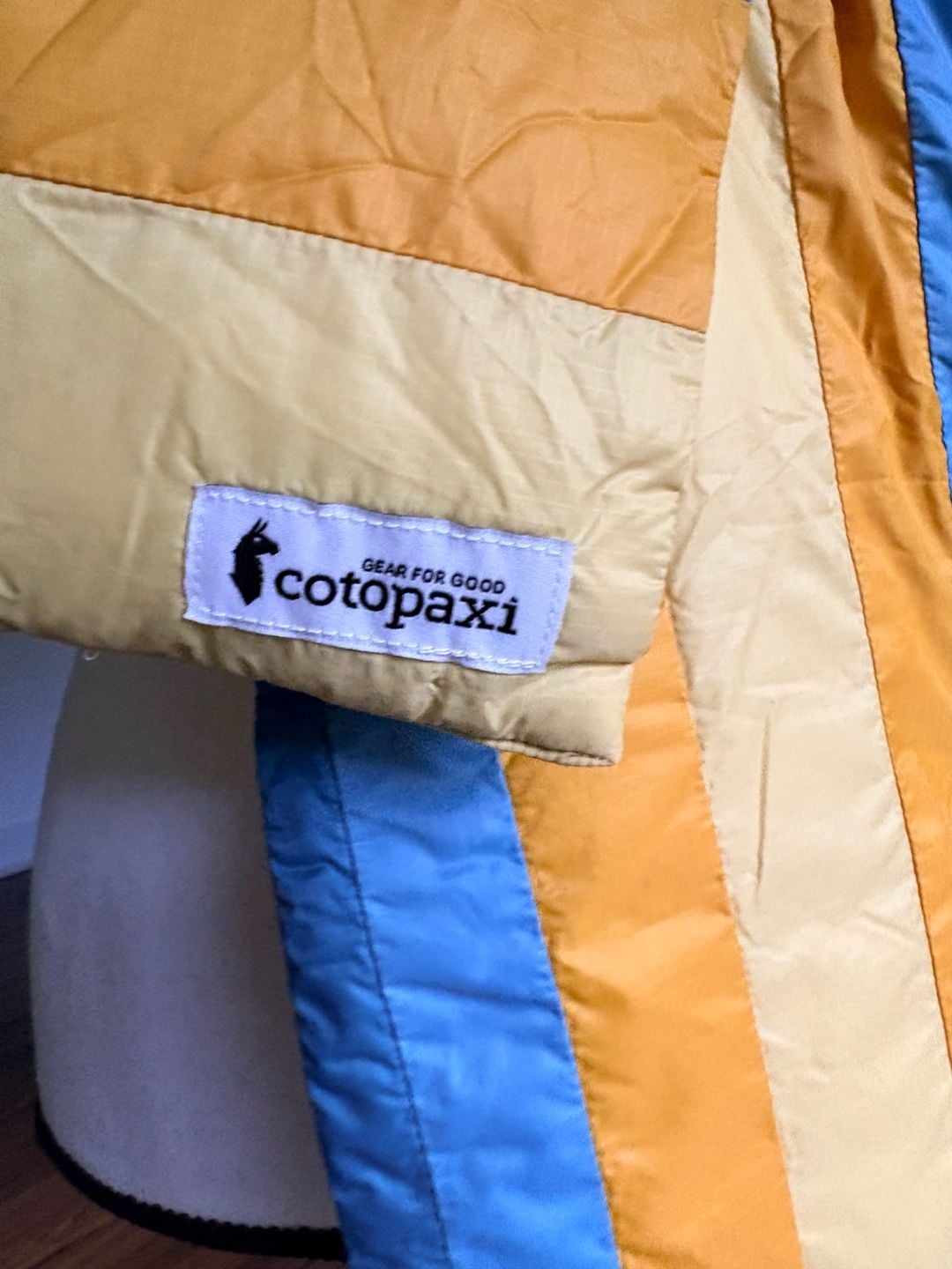 Cotopaxi Fuego Down Scarf Unisex Wheat Stripes New With Tags 4