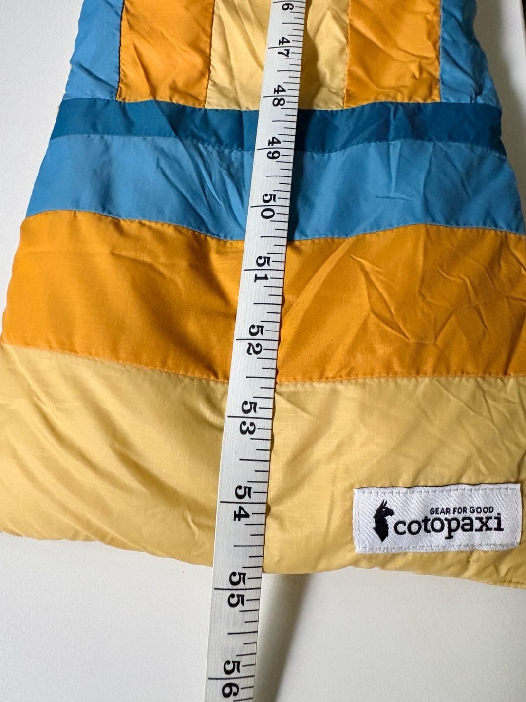 Cotopaxi Fuego Down Scarf Unisex Wheat Stripes New With Tags 8