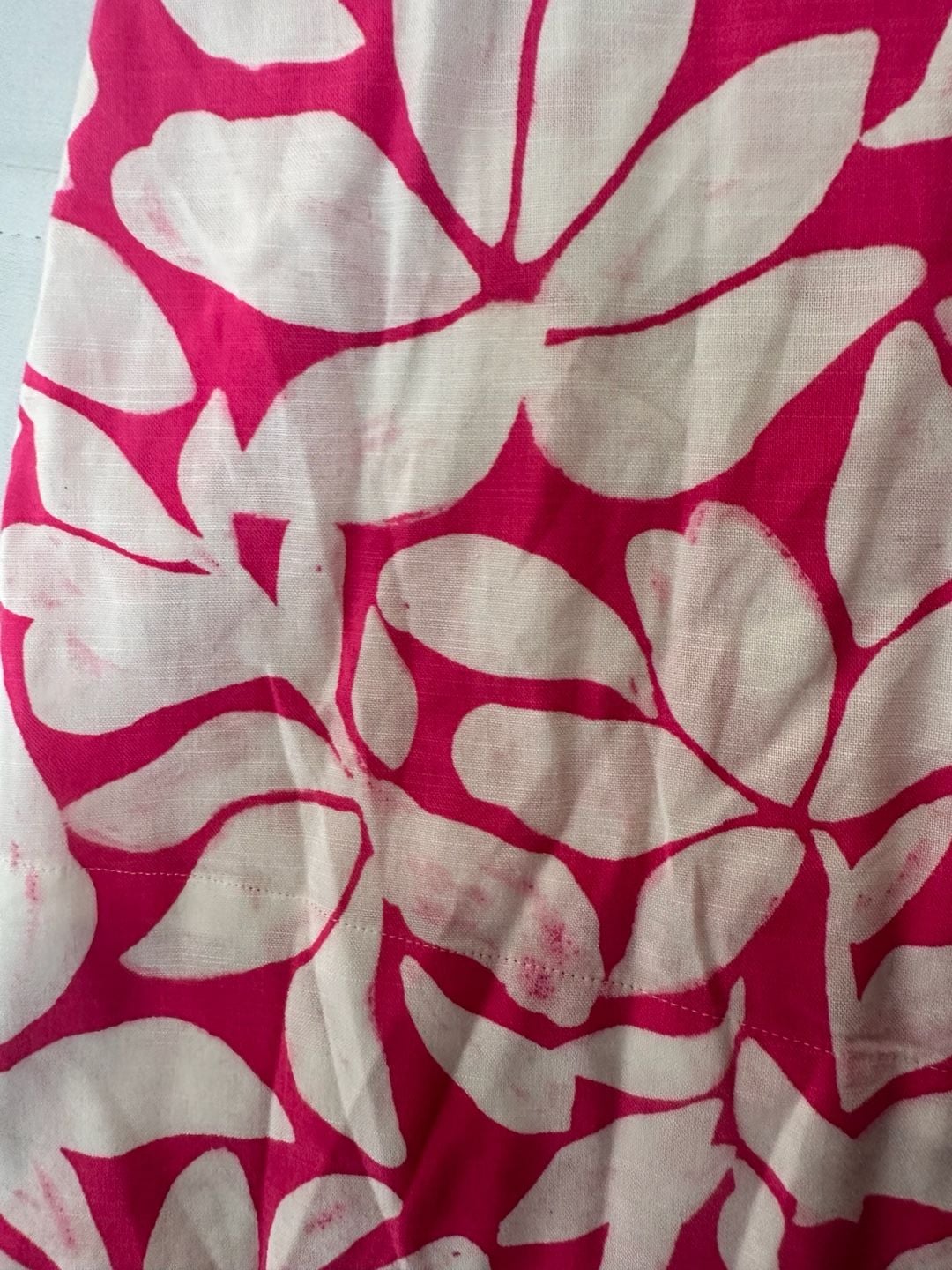 Sonoma Goods For Life Pink White Floral Print Crinkle Gauze Tunic Dress 2X Plus 5