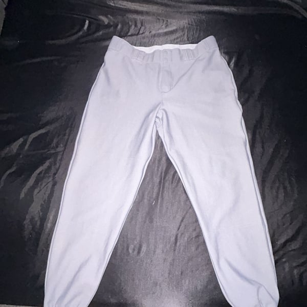 Rawlings Gray Baseball Pants Size Large Open Bottom