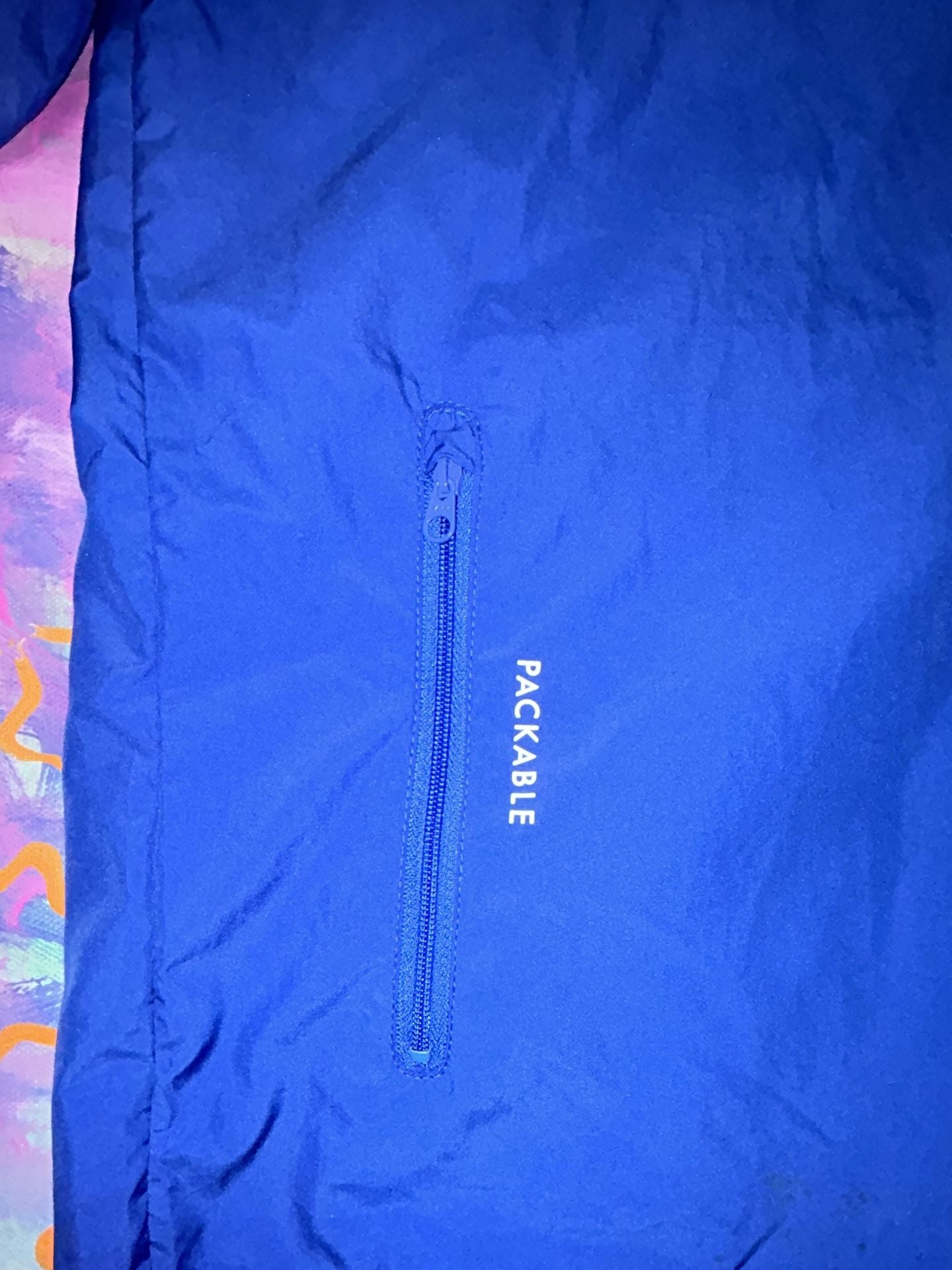 Nike Green and Blue Packable Windbreaker Jacket Youth Large 3