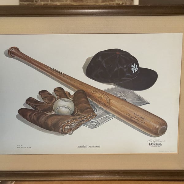 C. Don Ensor Baseball Memories Limited Edition Framed Art Print #334 of 714.