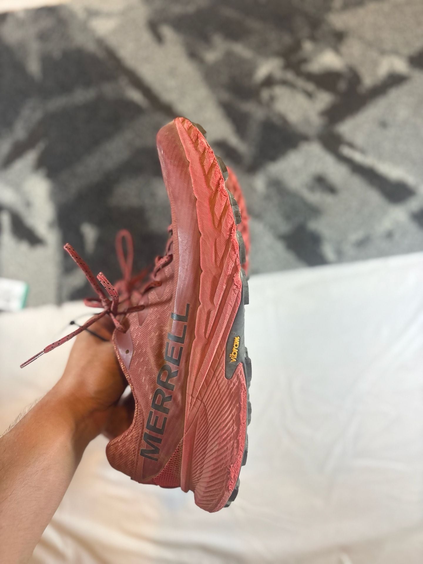 Merrell Agility Peak 5 Trail Running Shoes Red Oxide Men's Size 12 9