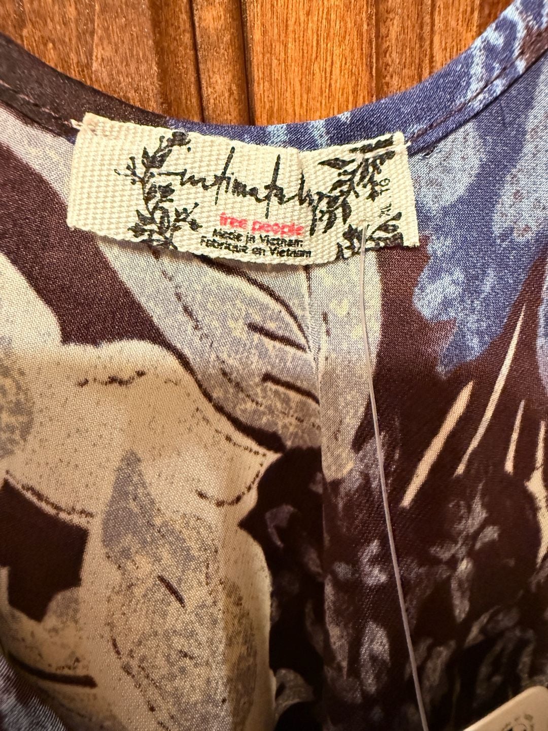 NWT Free People Intimately Worth the Wait Dark Night Combo Floral Maxi Dress XL 6