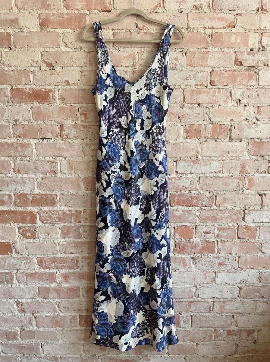 NWT Free People Intimately Worth the Wait Dark Night Combo Floral Maxi Dress XL 4