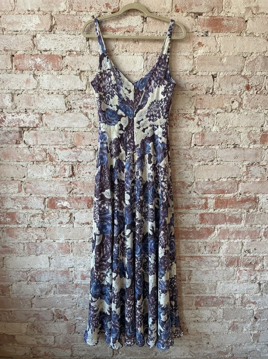NWT Free People Intimately Worth the Wait Dark Night Combo Floral Maxi Dress XL 5