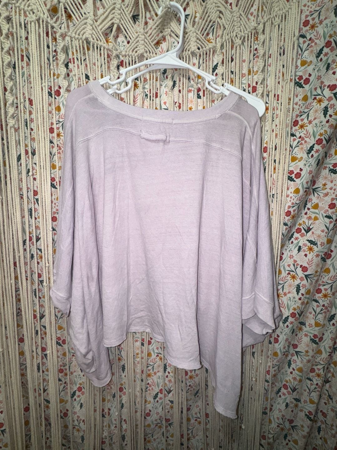 We The Free Free People Oversized High-Low Lavender Top 2