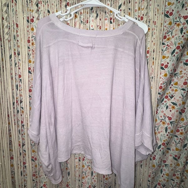We The Free Free People Oversized High-Low Lavender Top