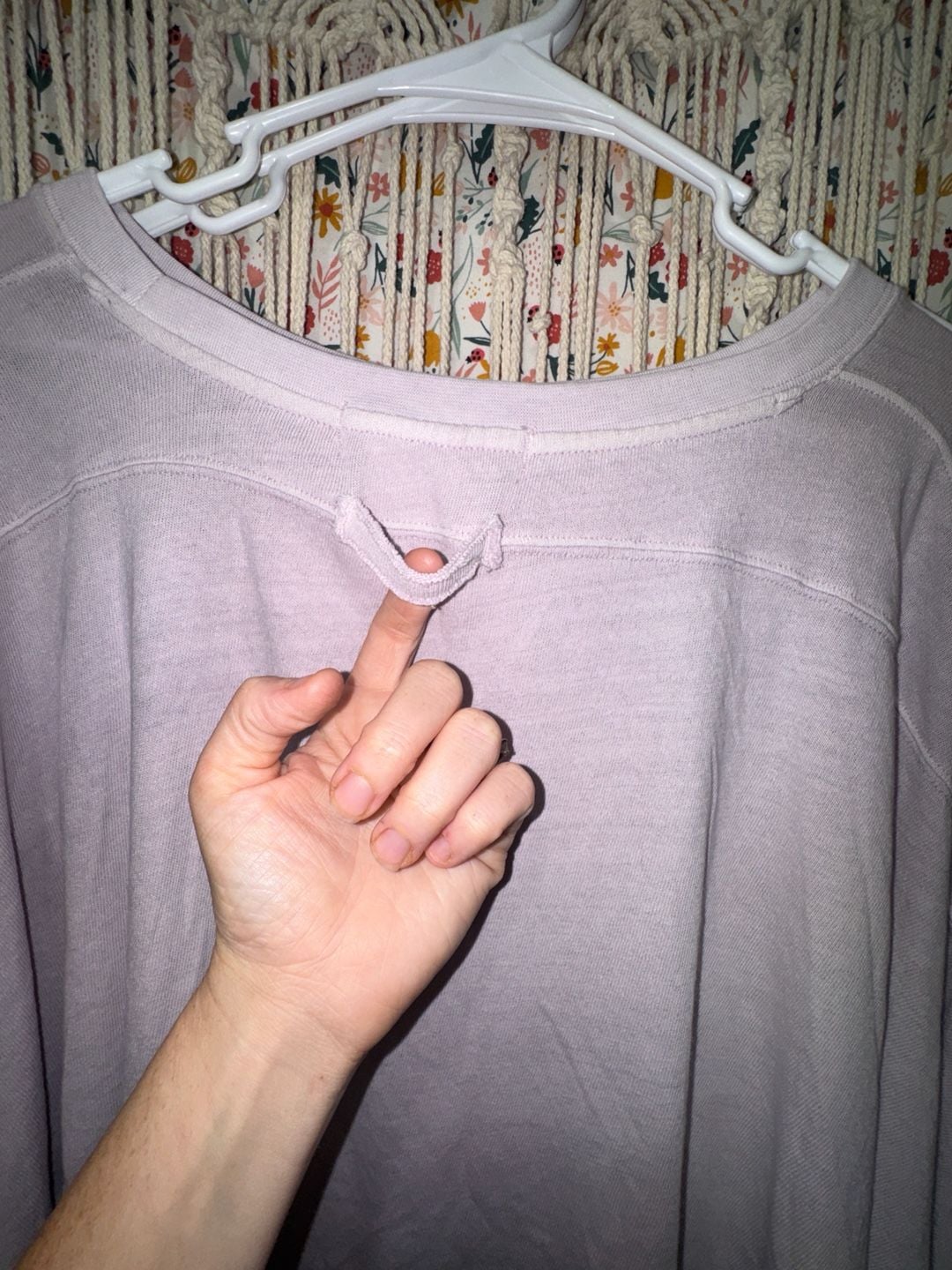 We The Free Free People Oversized High-Low Lavender Top 4