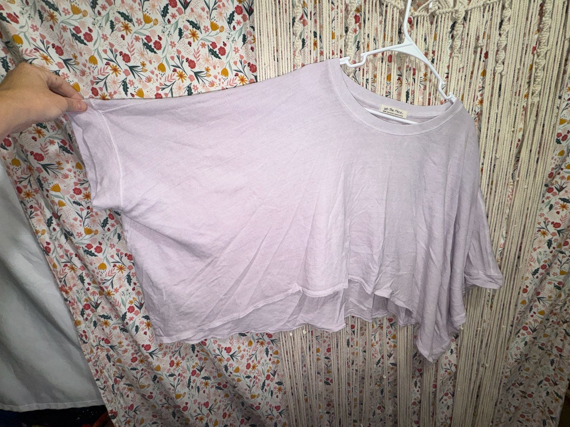 We The Free Free People Oversized High-Low Lavender Top 8
