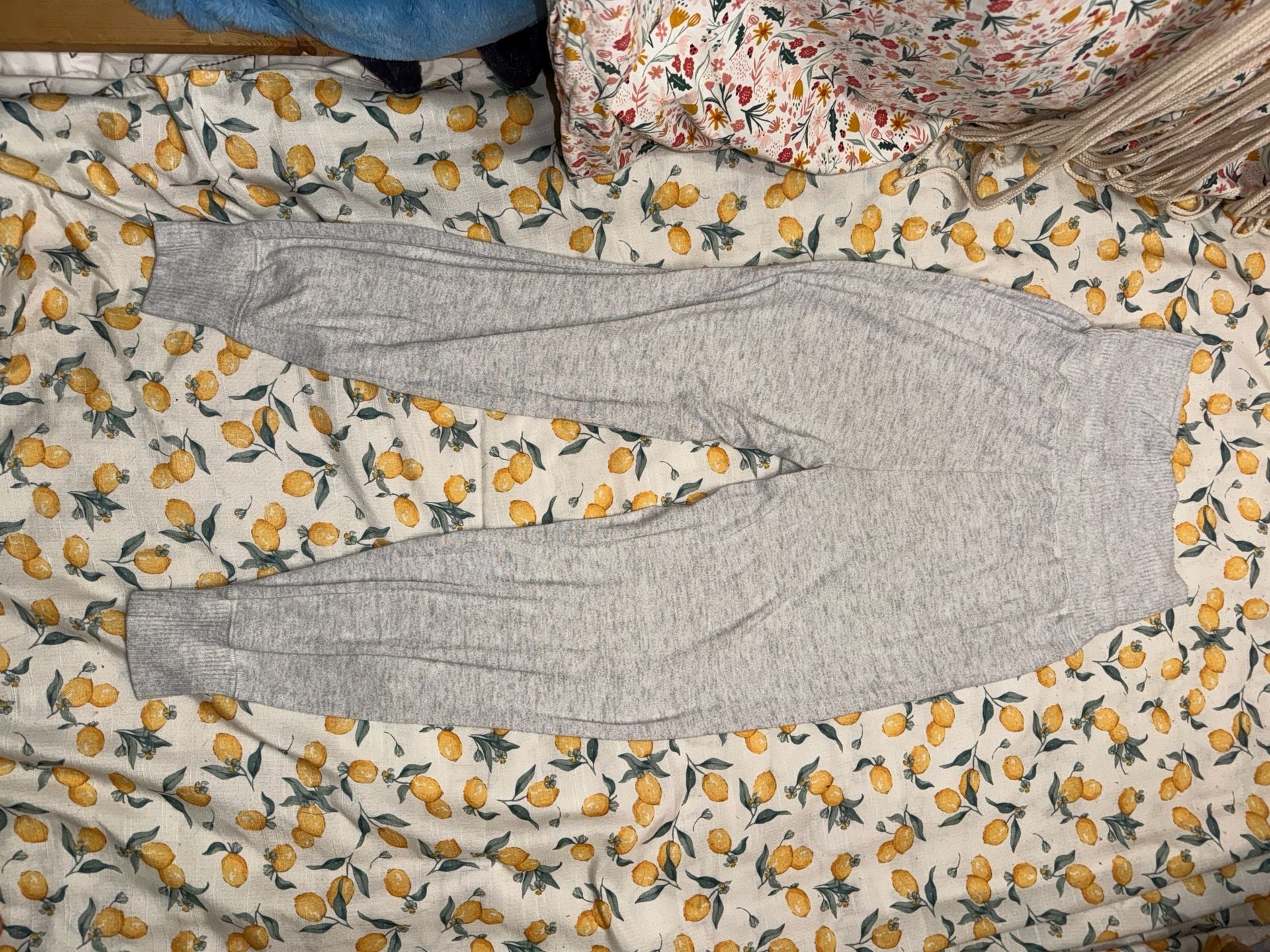 Aerie Gray Knit High Waist Drawstring Lounge Jogger Pants Size S 8