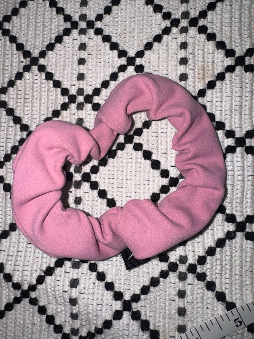 Nike Dri-FIT Pink Hair Scrunchie with Logo Tag 5