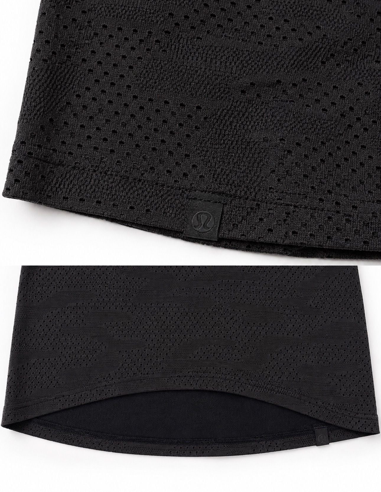 Lululemon Breeze By Short Sleeve Tee Black Perforated Mesh Size 2* 8