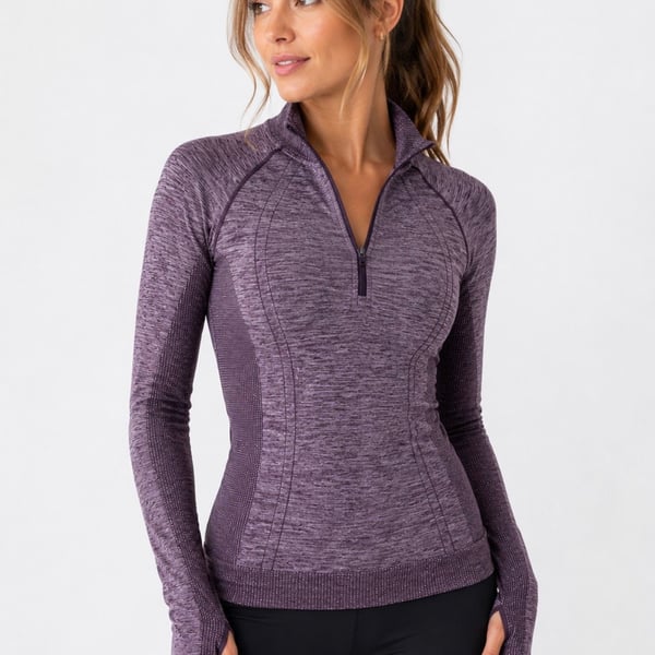 Lululemon Run Swiftly Tech 1/2 Zip Heathered Plum Purple XS