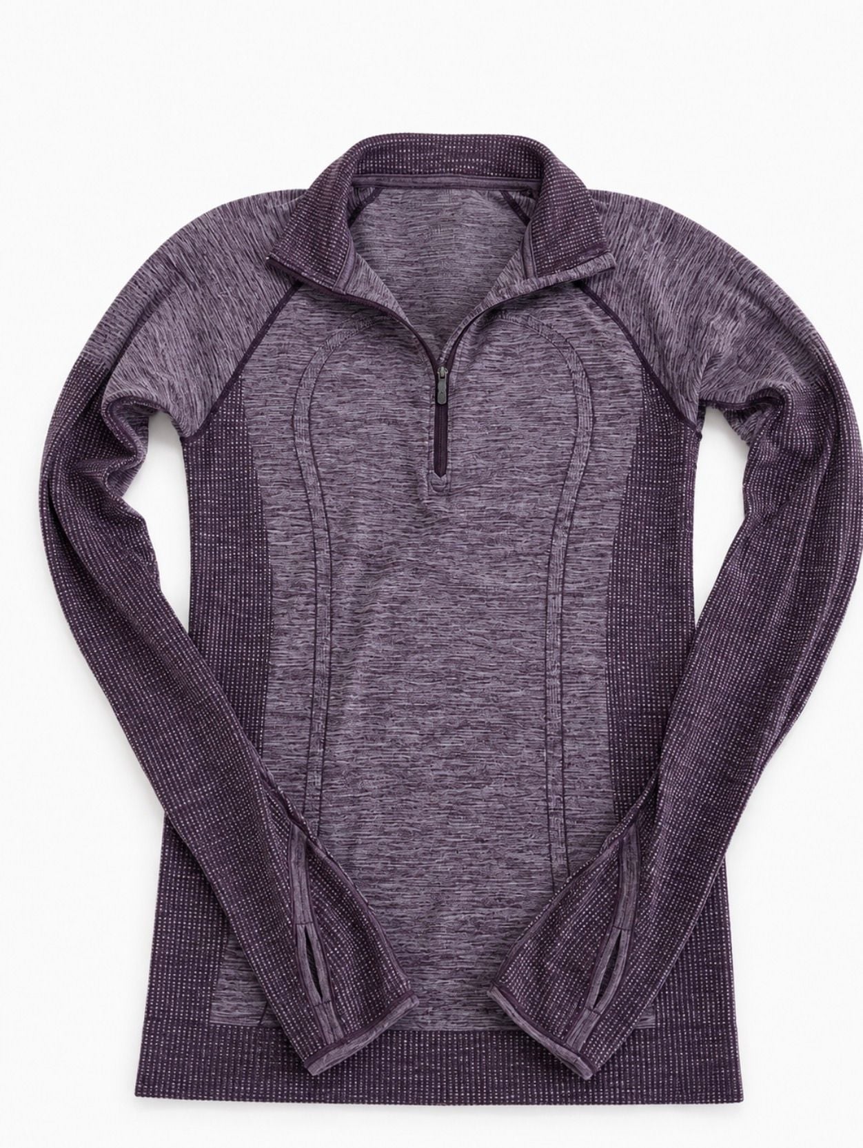 Lululemon Run Swiftly Tech 1/2 Zip Heathered Plum Purple XS 5