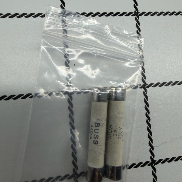 Bussmann MDA 2A 250V Ceramic Time-Delay Fuse (2 Pack)