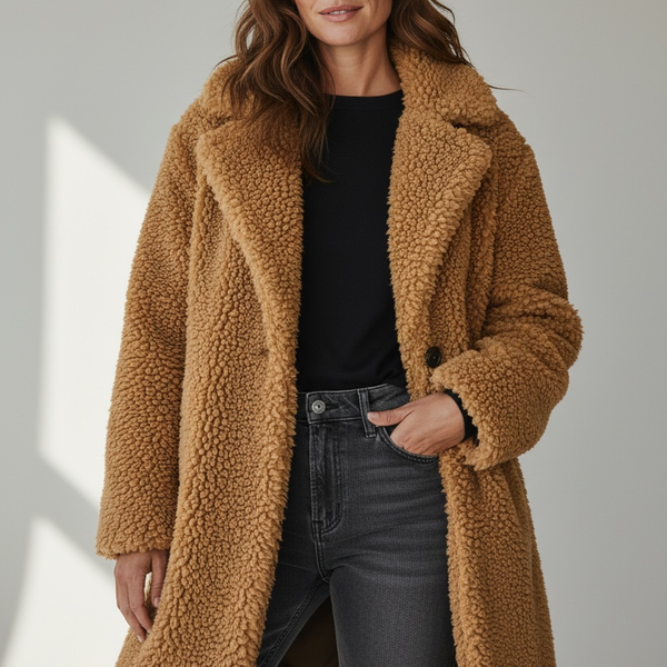 Zara Brown Faux Shearling Teddy Bear Coat Size XS