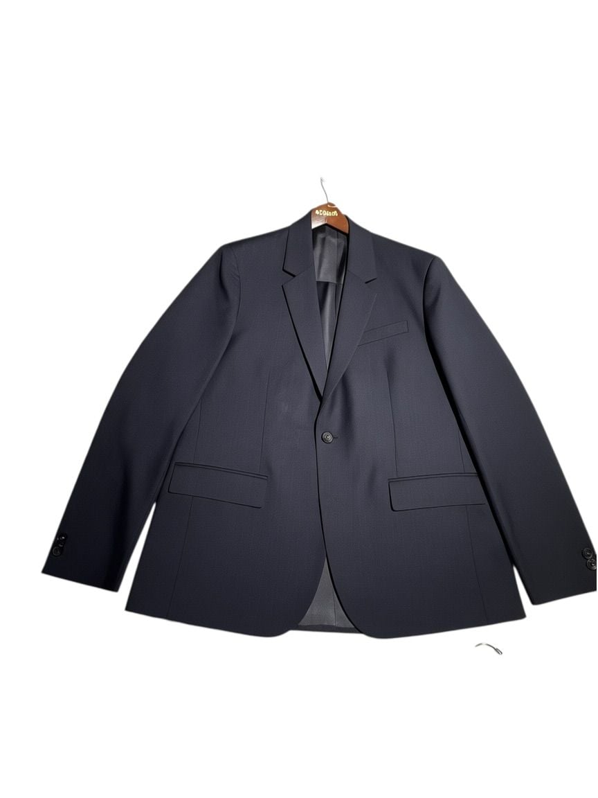 Botany Five Hundred Caplan's Since 1891 Mens Black Pinstripe Two-Piece Suit Jacket and Pants Set 1