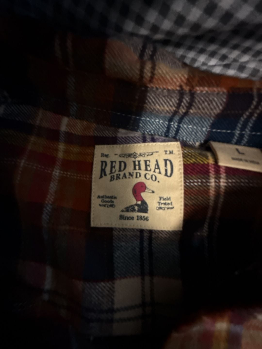 Red Head Brand Co. Men's Long Sleeve Plaid Flannel Shirt, Size L 3