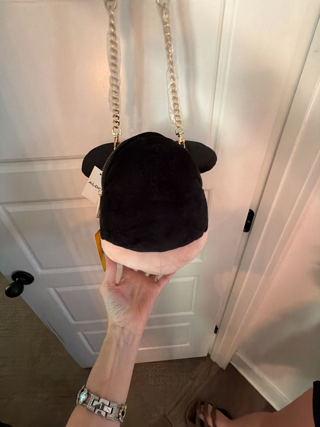 Disney x Aldo Minnie Mouse Plush Crossbody Handbag with Rhinestones 6